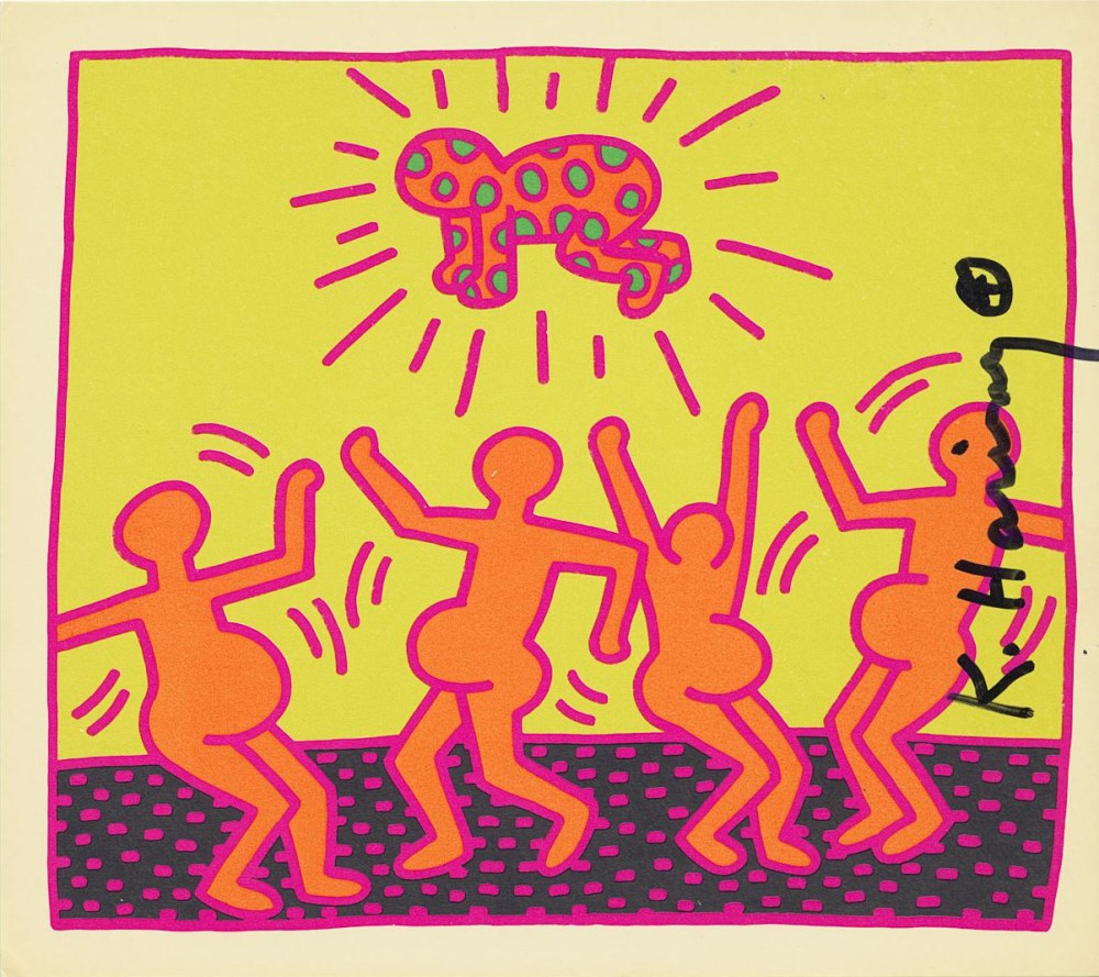 Lot #210: KEITH HARING - Fertility Suite #1 - Original offset lithograph