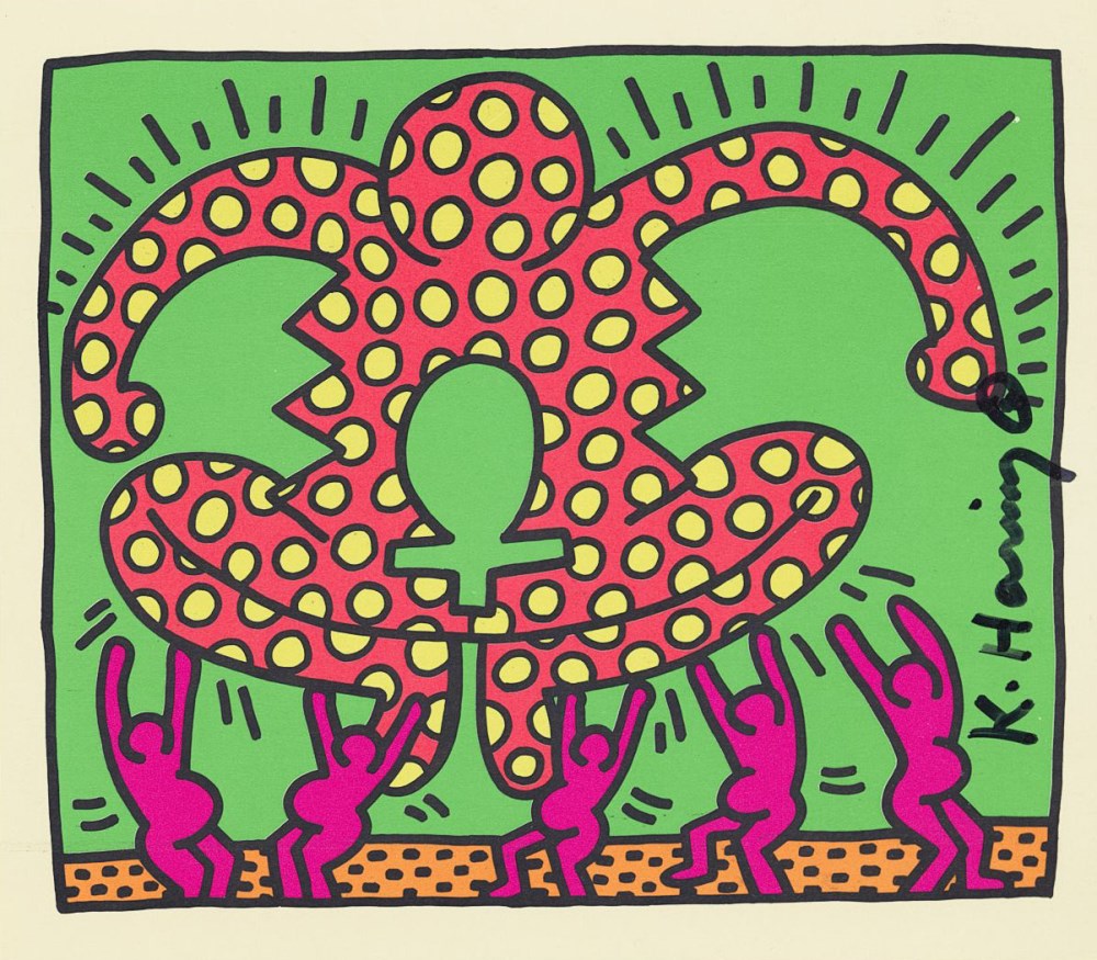 Lot #194: KEITH HARING - Fertility Suite #4 - Original offset lithograph