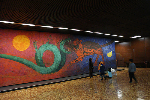 Lot #1280: RUFINO TAMAYO - Proyecto para Mural del Museo de Antropologia (Serpiente II) - Mixed media on paper