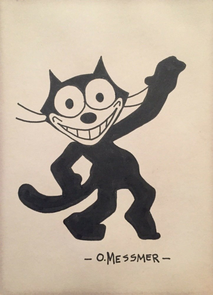 Lot #956: OTTO MESSMER - Felix the Cat Posing #3 - Pen and ink on paper