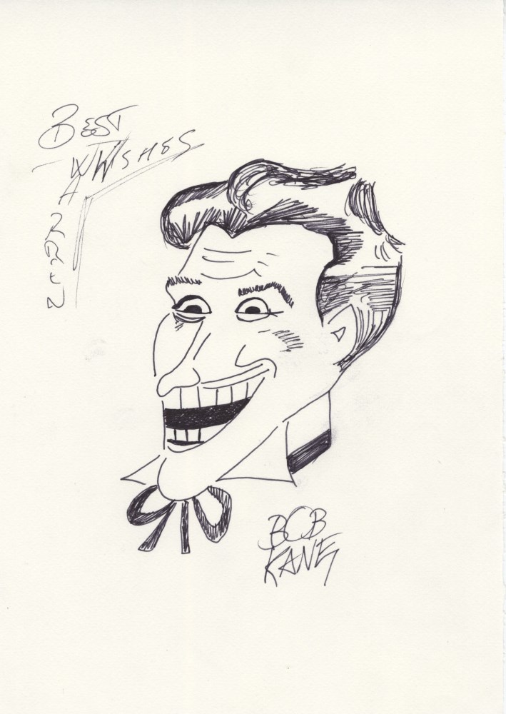 Lot #1408: ROBERT "BOB" KANE - The Joker - Pen and ink drawing on paper