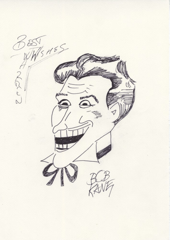 Lot #625: ROBERT "BOB" KANE - The Joker - Pen and ink drawing on paper