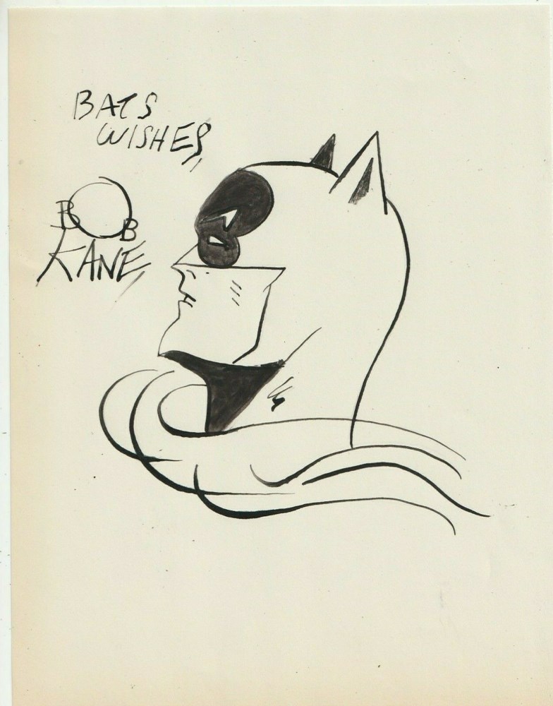 Lot #41: ROBERT "BOB" KANE - Batman - Pen and ink drawing on paper