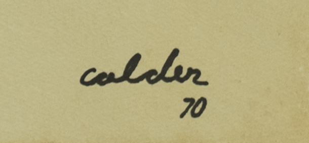Lot #2560: ALEXANDER CALDER - Five Spirals - Gouache on paper