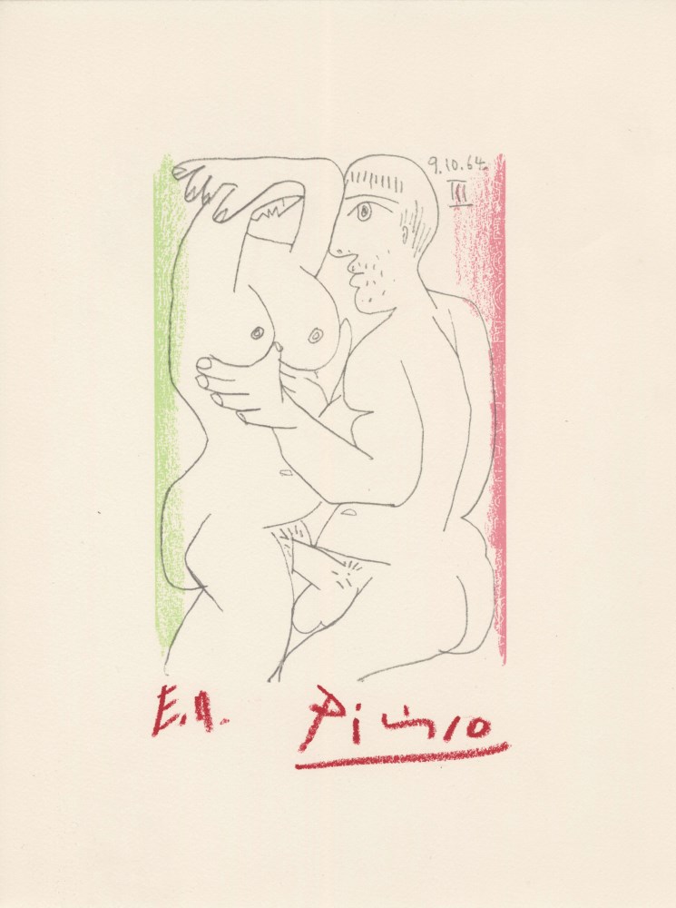 Lot #1951: PABLO PICASSO [d'après] - October 9, 1964 #3 - Original color silkscreen & lithograph
