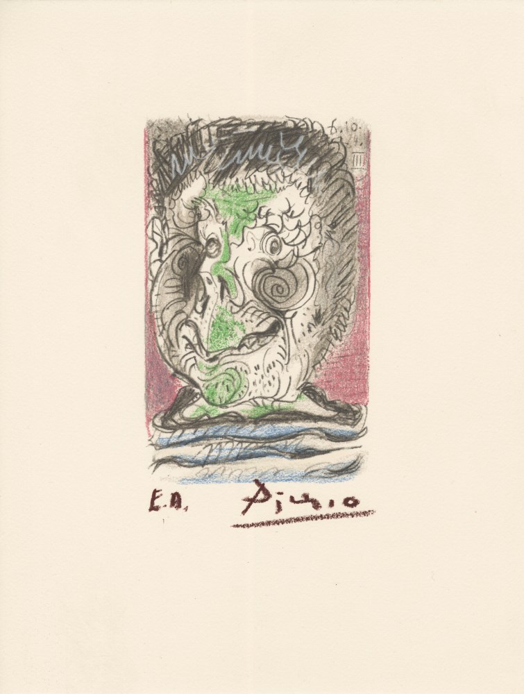 Lot #1219: PABLO PICASSO [d'aprs] - October 6, 1964 #003 - Original color silkscreen & lithograph