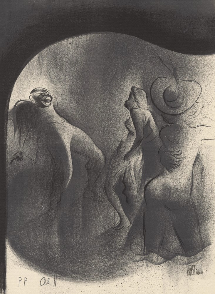 Lot #838: AL HIRSCHFELD - Boogie-Woogie - Original lithograph