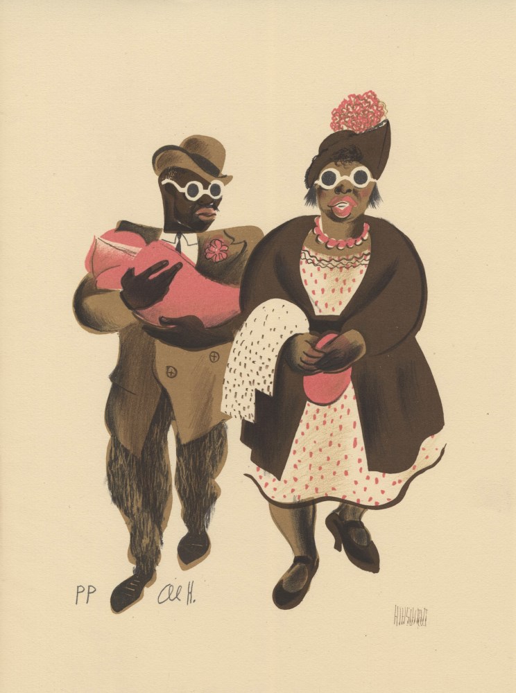 Lot #1103: AL HIRSCHFELD - Lenox Avenue Stroll - Original color lithograph