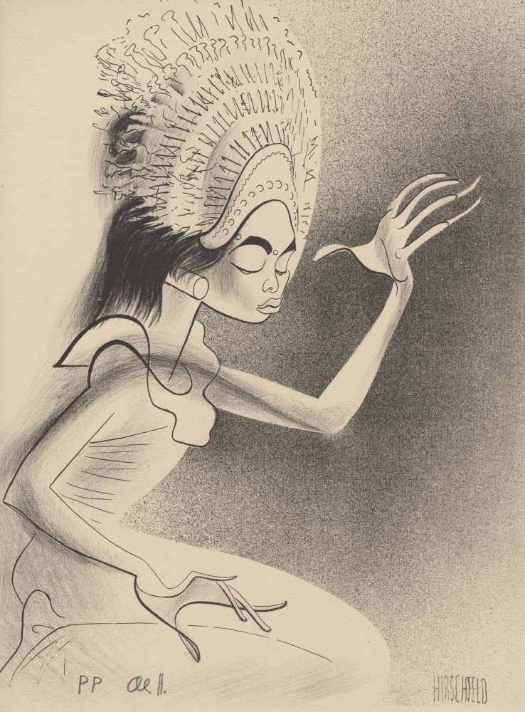 Lot #2014: AL HIRSCHFELD - Djanger, Bali - Original lithograph