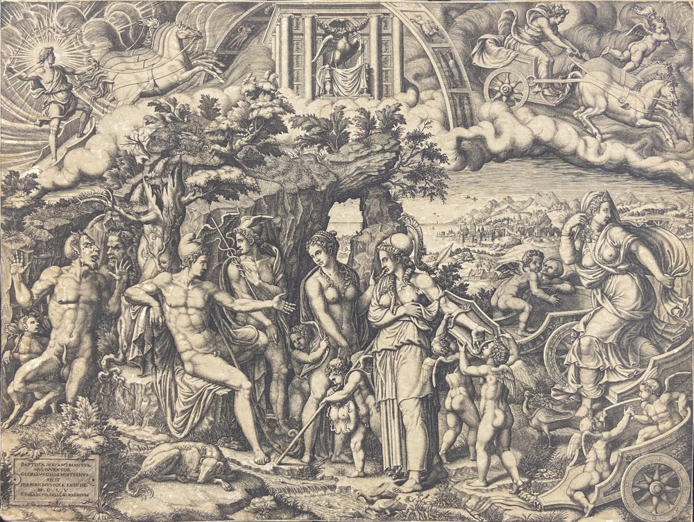 Lot #1402: GIORGIO GHISI - The Judgment of Paris - Engraving