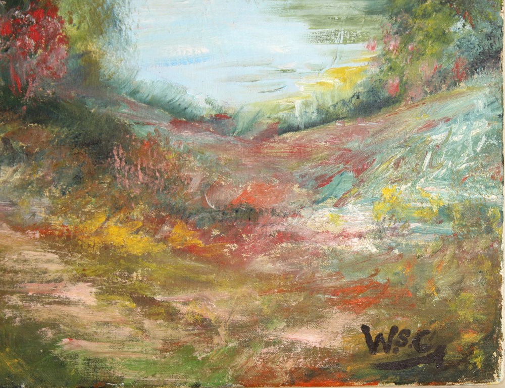 Lot #996: WINSTON S. CHURCHILL [impute] - Four Peaks - Oil on canvas