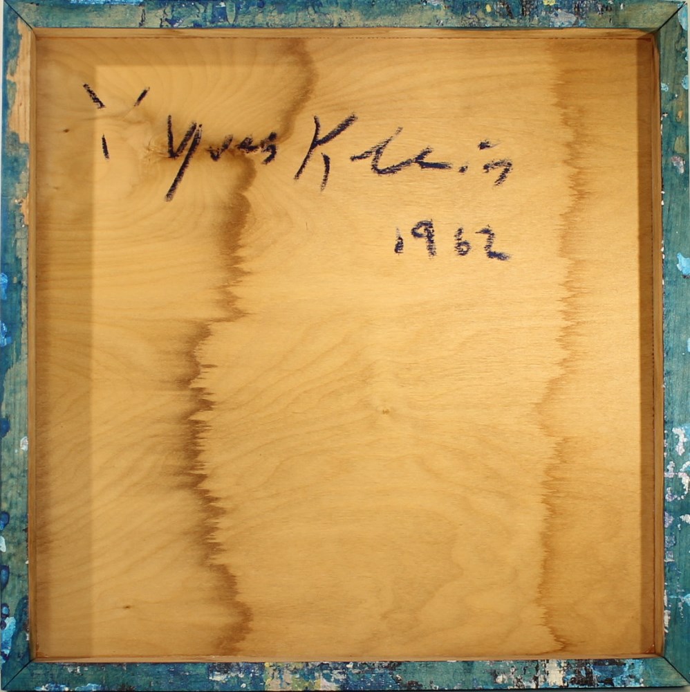 Lot #517: YVES KLEIN - Relief ponge bleu - fourmillement - Mixed media on wood panel