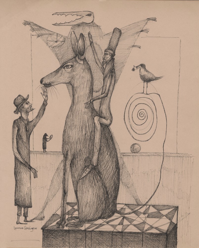 Lot #1363: LEONORA CARRINGTON - Sin titulo #1 - Pen and ink drawing on paper