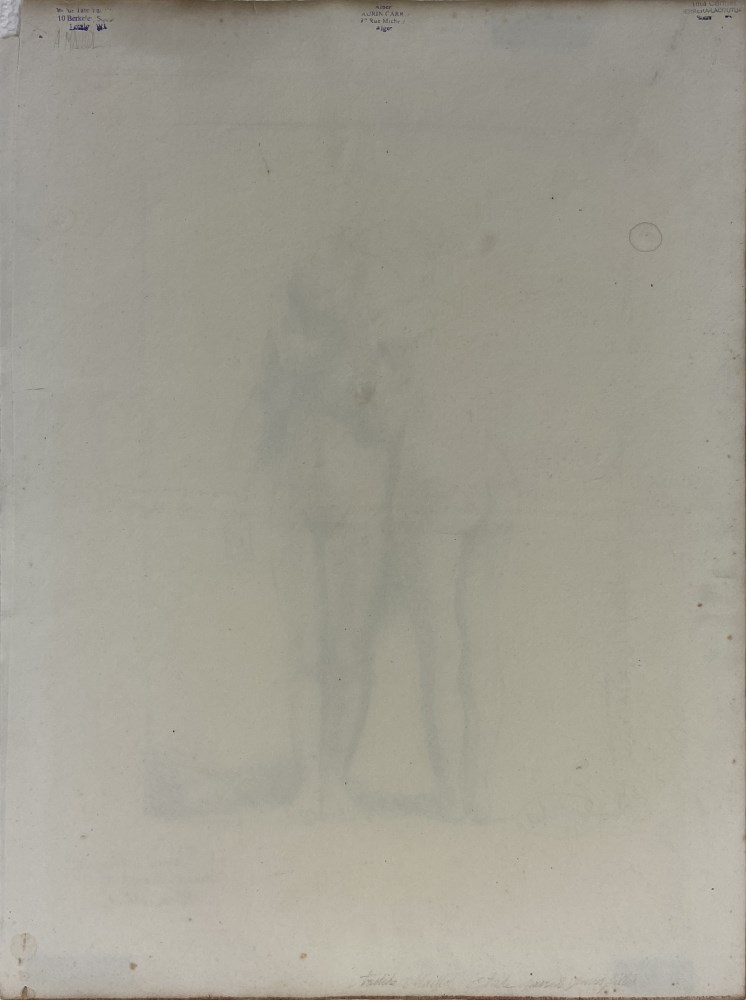 Lot #2074: ARISTIDE MAILLOL - Etude de deux nus - Charcoal drawing on paper
