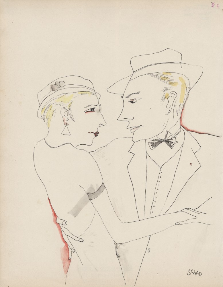 Lot #3209: CHRISTIAN SCHAD - Verfuhrung - Watercolor and pen drawing on paper