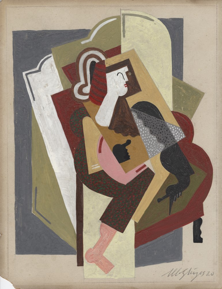 Lot #1629: ALBERT GLEIZES - Titre inconnu #1 - Gouache and pencil drawing on card