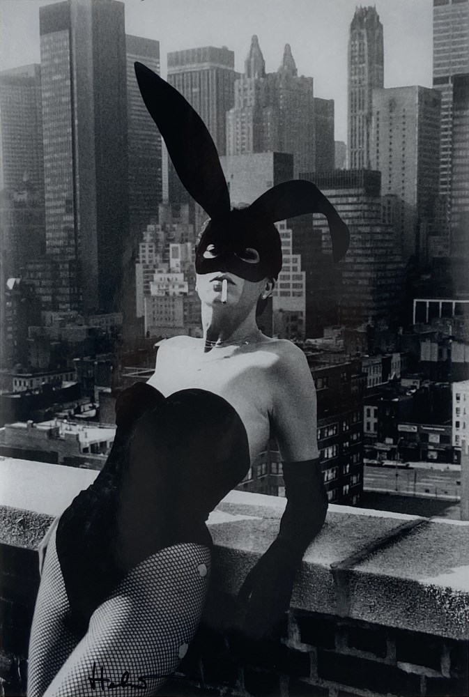 Lot #185: HELMUT NEWTON - Elsa Peretti As a Bunny, New York #2 - Original photolithograph