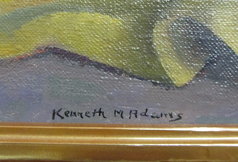 Lot #616: KENNNETH MILLER ADAMS - Taos Nude - Oil on canvas mounted on board