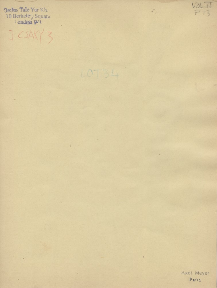 Lot #1518: JOSEPH CSAKY - Composition - Watercolor and ink drawing on paper