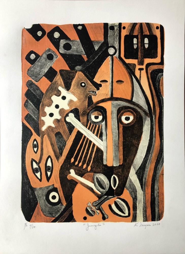 Lot #1060: KARIMA MUYAES - Jungla - Color lithograph