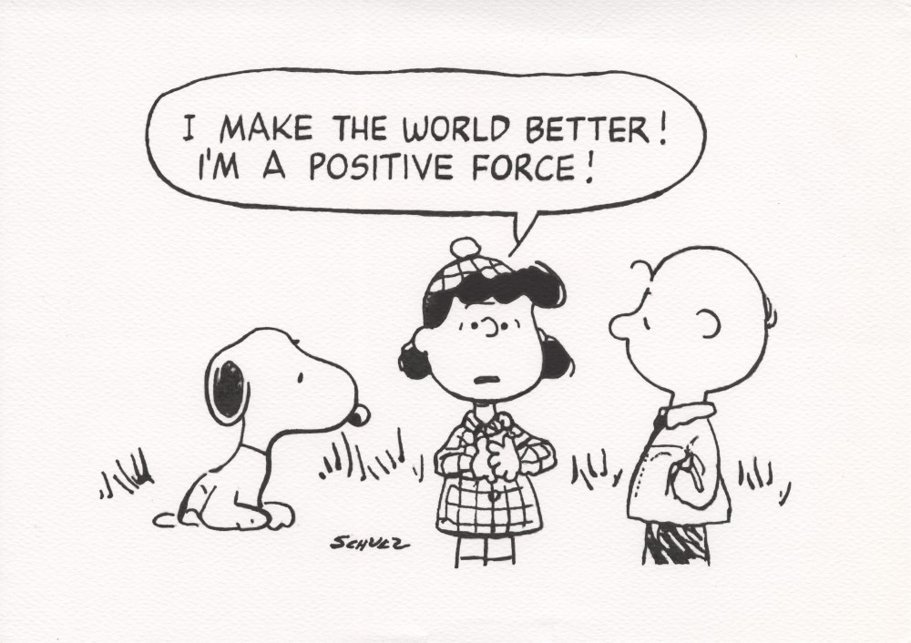 Lot #1124: CHARLES SCHULZ - Lucy and Friends - Marker drawing on paper