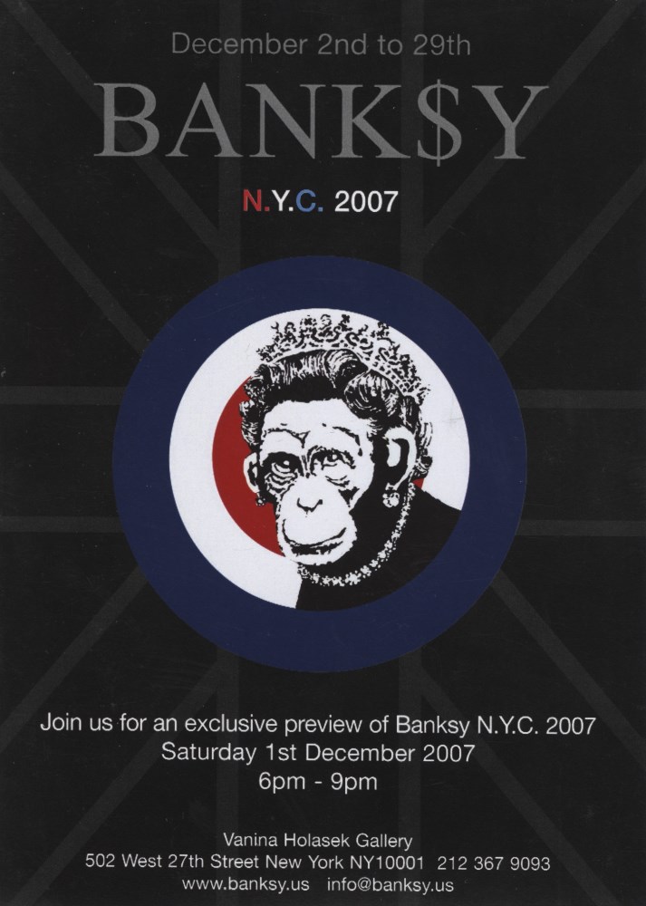 Lot #1176: BANKSY - Monkey Queen/Rude Copper - Original color offset lithograph