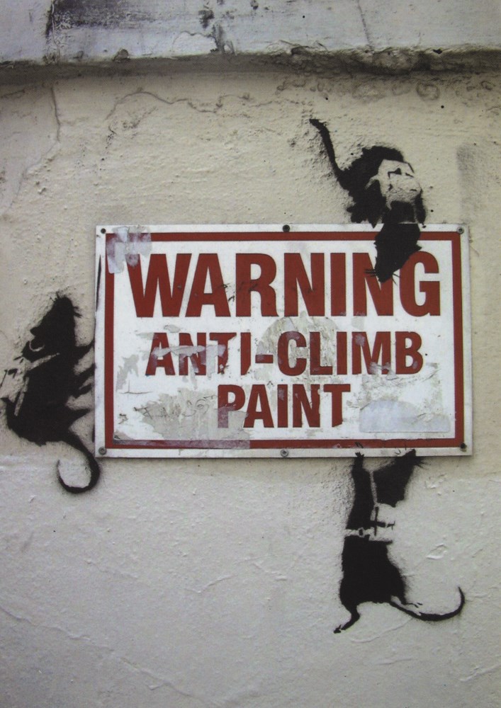 Lot #785: BANKSY - Anti-Climb Paint - Color offset lithograph