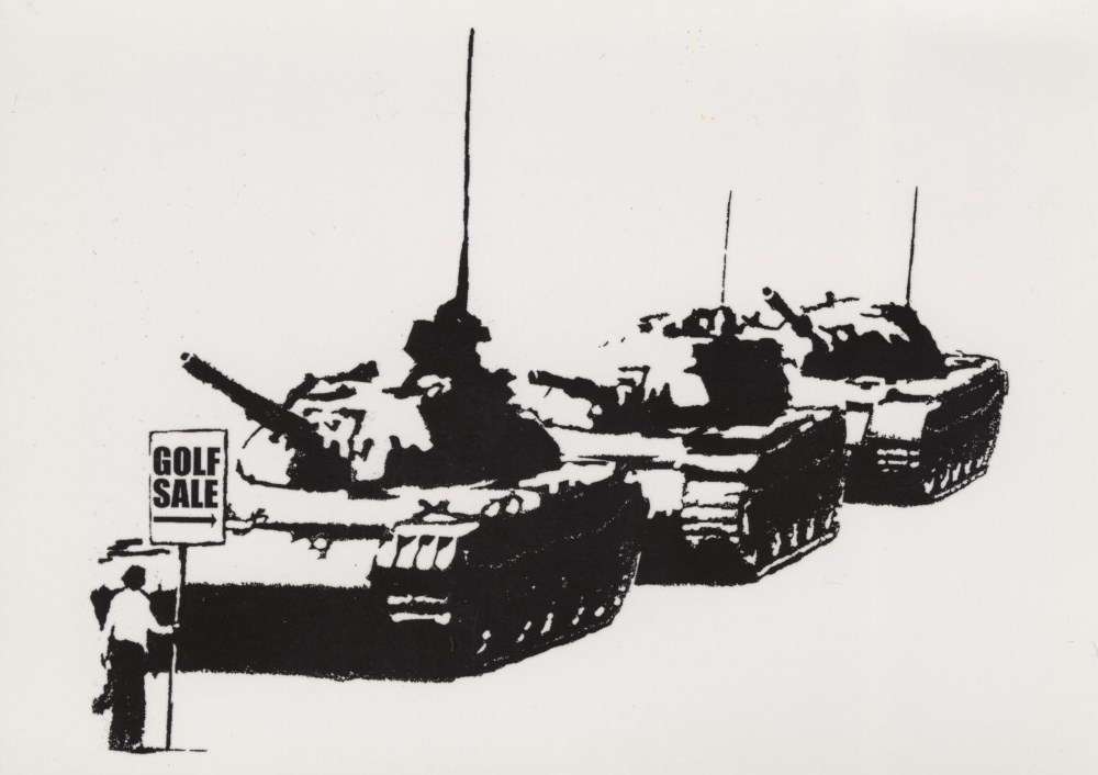 Lot #1019: BANKSY - Golf Sale (Tanks) - Offset lithograph