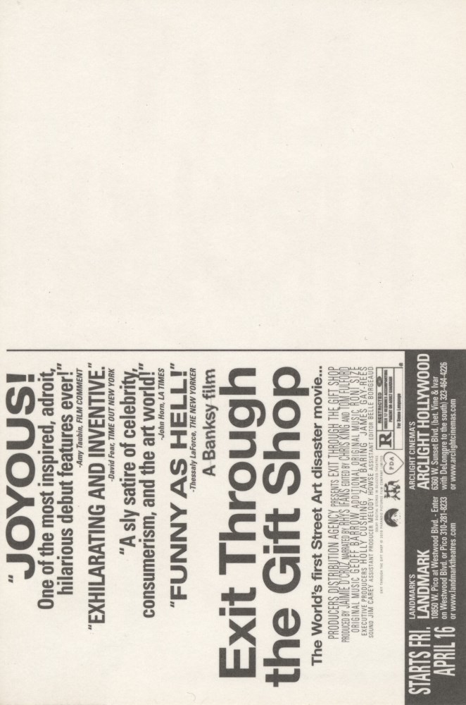 Lot #963: BANKSY - Exit Through the Gift Shop - Color offset lithograph