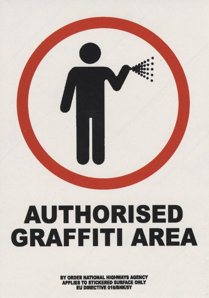 Lot #34: BANKSY - Authorised Graffiti Area - Color offset lithograph printing