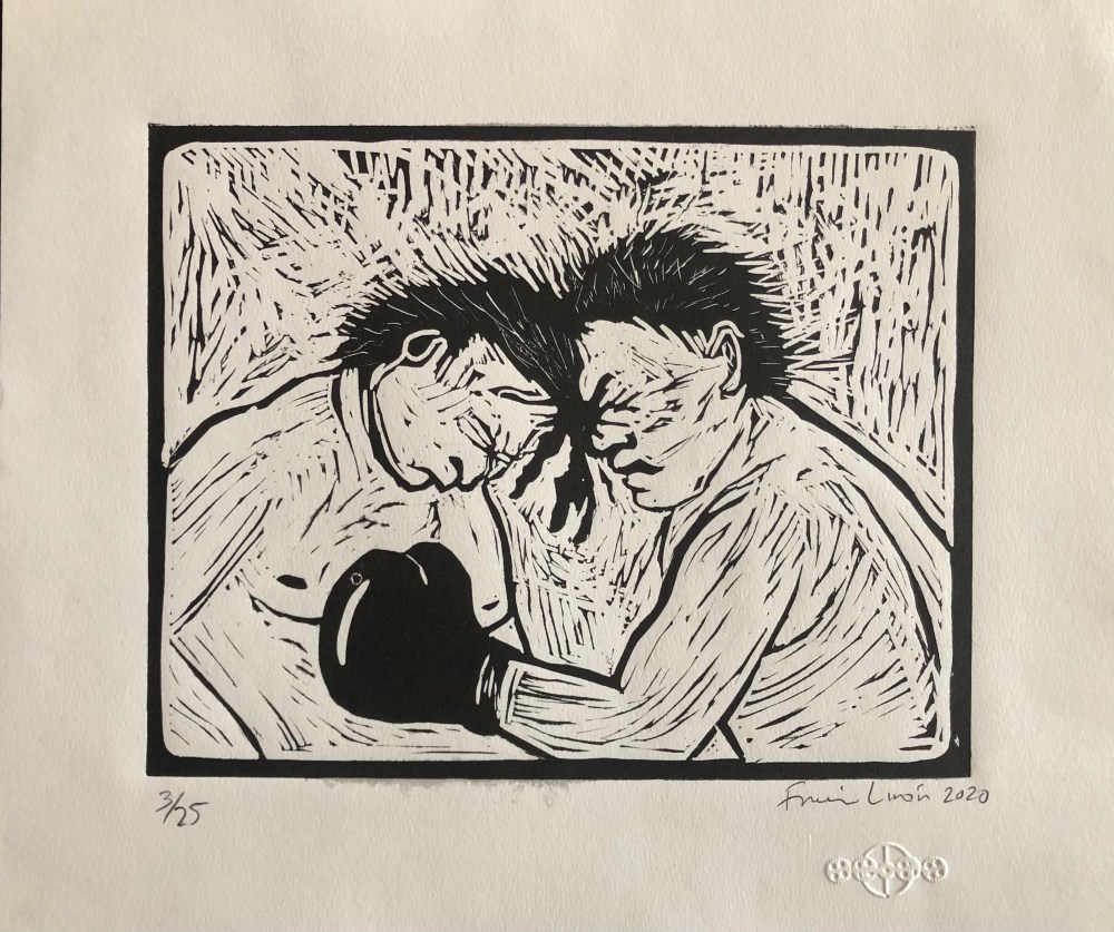 Lot #3053: FRANCISCO LIMON - The Boxers - Original lithograph