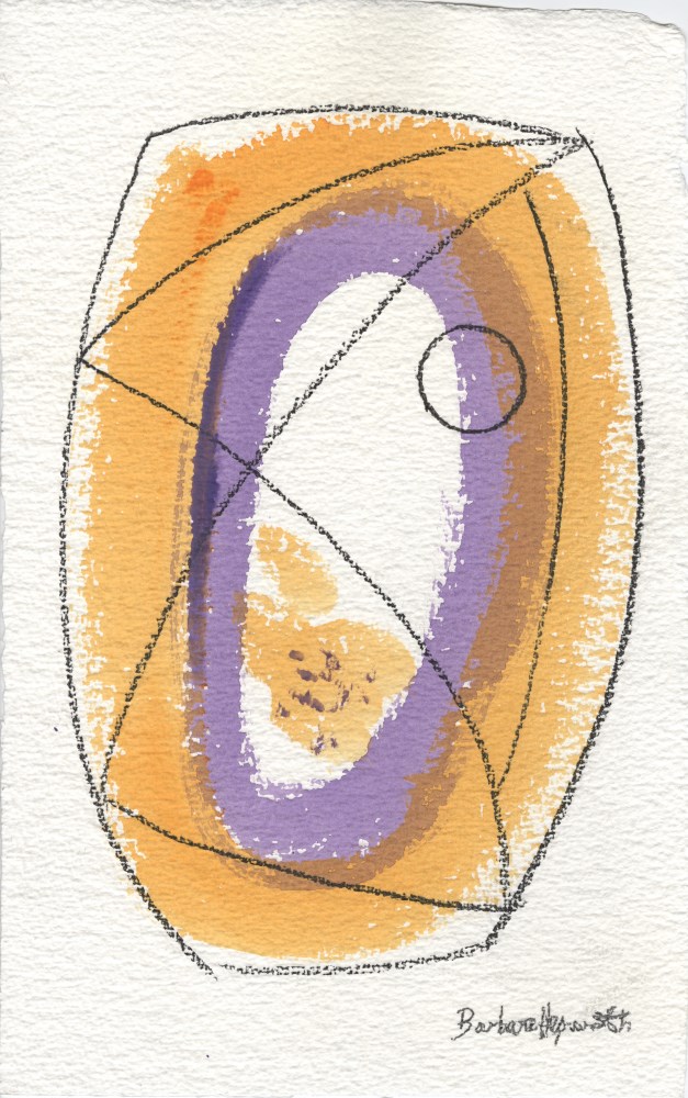 Lot #1512: BARBARA HEPWORTH [imputée] - A Tranquil Form - Gouache and pencil drawing on paper