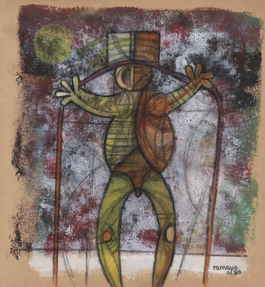 Lot #1235: RUFINO TAMAYO - Otro Grito - Mixed media drawing on paper