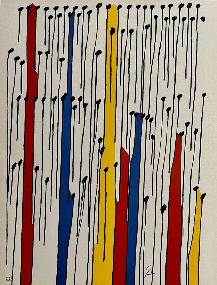 Lot #2591: ALEXANDER CALDER - Magie eolienne - Original color lithograph