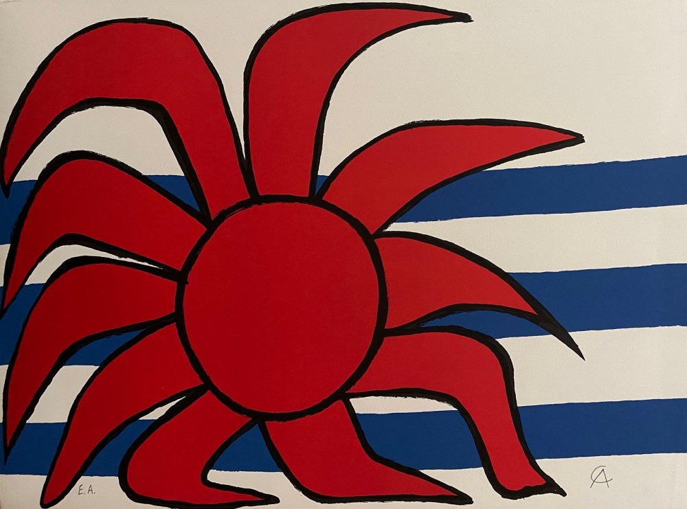 Lot #598: ALEXANDER CALDER - Sun and Sea - Original color lithograph