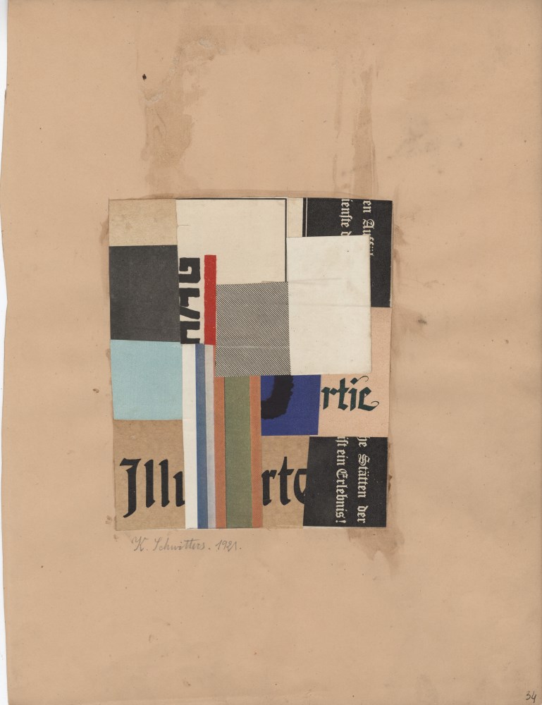 Lot #1574: KURT SCHWITTERS - Merz 306(B) - Collage on paper
