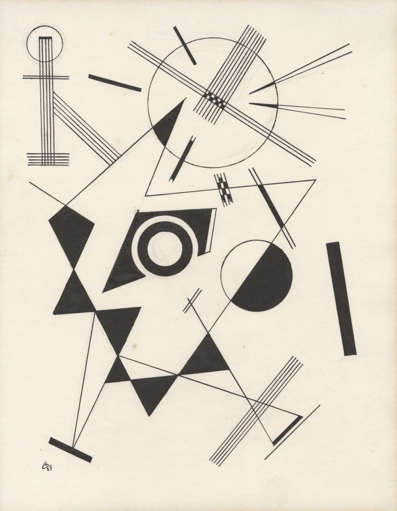 Lot #1588: WASSILY KANDINSKY - Ohne Titel #1 - Pen and ink drawing on paper