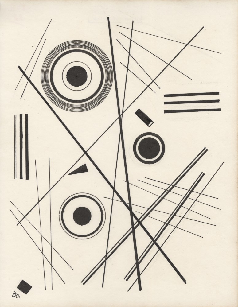 Lot #1589: WASSILY KANDINSKY - Ohne Titel #2 - Pen and ink drawing on paper