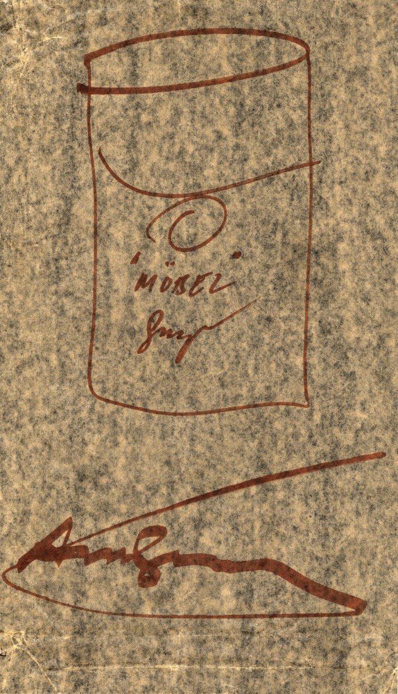 Lot #1485: ANDY WARHOL - Warhol "Mobel" Soup Can - Marker drawing on paper