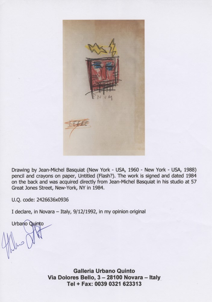 Lot #304: CHARLES SCHULZ - Linus - Marker drawing on paper