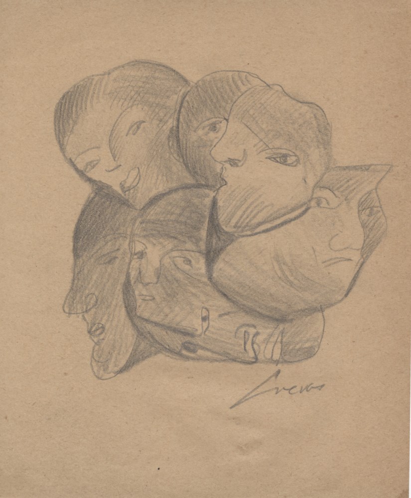 Lot #64: JOS LUIS CUEVAS - Boceto #07 - Pencil drawing on paper