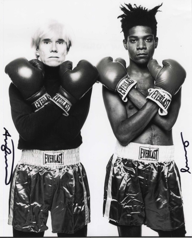Lot #22: MICHAEL HALSBAND - Andy Warhol and Jean-Michel Basquiat - Silver gelatin print