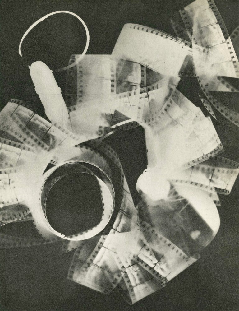 Lot #2025: MAN RAY - Rayograph - Film Strip Roll Up - Original vintage photogravure