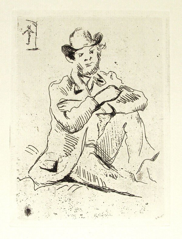 Lot #1025: PAUL CEZANNE - Guillaumin au Pendu - Etching
