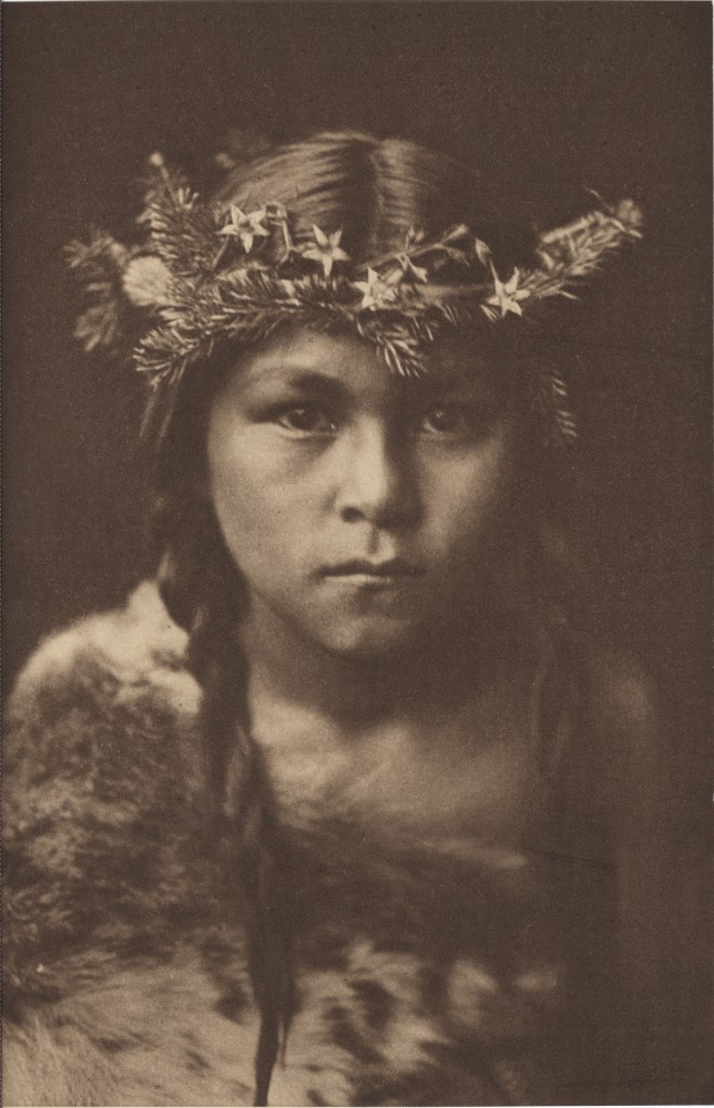 Lot #1795: EDWARD S. CURTIS - Blood-red Stars - Original vintage sepia toned photogravure