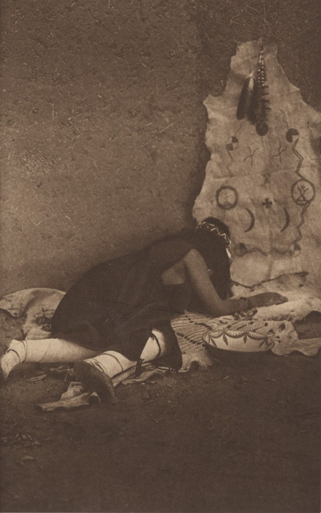 Lot #3101: EDWARD S. CURTIS - The Prayer - Original vintage sepia toned photogravure