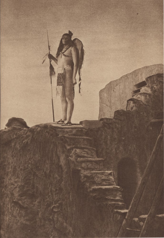 Lot #2011: EDWARD S. CURTIS - Pueblo Staircase - Original vintage sepia toned photogravure