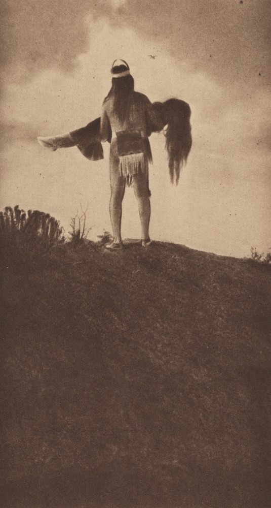 Lot #3135: EDWARD S. CURTIS - The Woman of the Twilight - Original vintage sepia toned photogravure