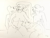 Lot #153: KARIMA MUYAES - Dialogo (Dialogue) - Pen and ink on paper