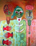 Lot #488: KARIMA MUYAES - Otros Conocidos I - Oil on canvas